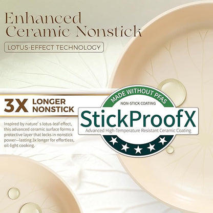 PRICUSIS Nonstick Ceramic Frying Pan