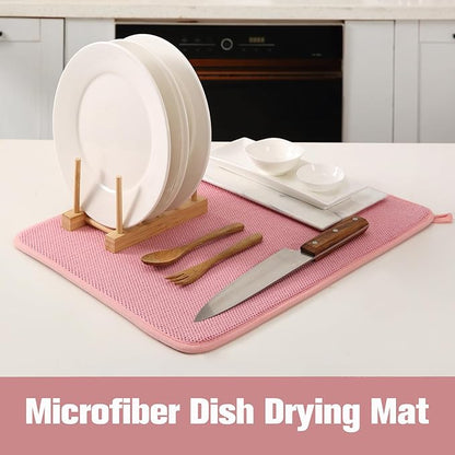 2 Pack Microfiber Dish Drying Mat