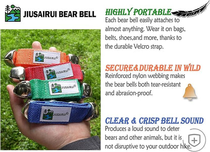 Outdoor Bear Bells for Hiking Safety: Bear Horn to Scare Bears Deterrent Devices for Dogs Biking Fishing Camping Climbing