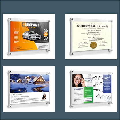 ArtToFrames 15x18 Inch Double Panel Floating Acrylic Picture Frame comes
