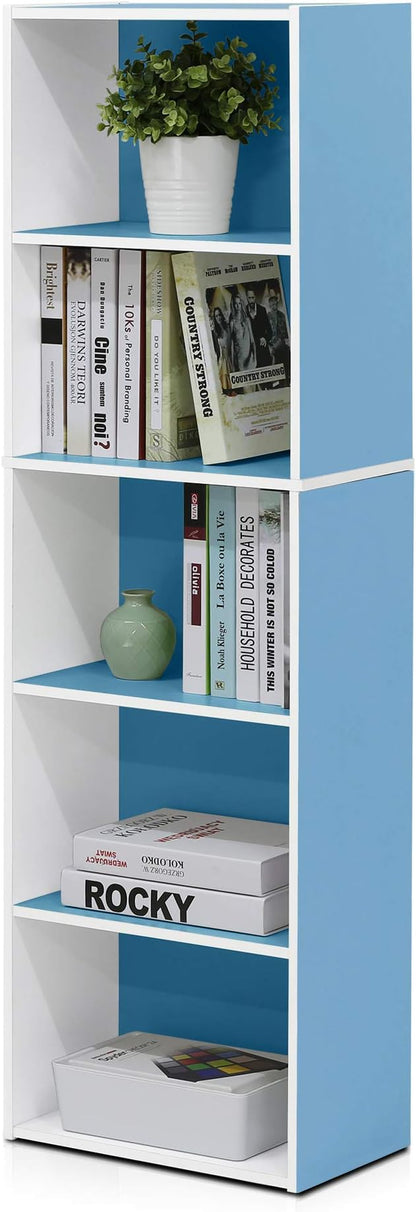Furinno LUDER Book Shelf, 5-Tier Bookshelf, Bookcase