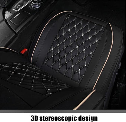 SanQing Car Seat Covers Full Set, Super Luxurious Heavy Universal Duty Waterproof Leather Automotive Vehicle Cover for Cars SUV Pick-up Truck, Non-Slip Seat Car Accessories (Full Set/Black)