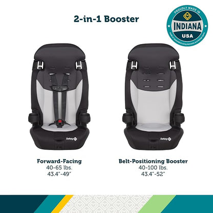 Safety 1st Grand 2-in-1 Booster Car Seat, Converts from High Back to Belt-Positioning Booster, High Back Seat for Kids 40-65, and Belt-Positioning 40-100 Pounds, Sunrise Coral