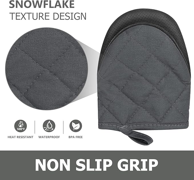 1 Pair Short Oven Mitts