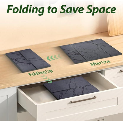 Large Stone Drying Mat for Kitchen Counter, Water-Absorbent Marble Diatomaceous