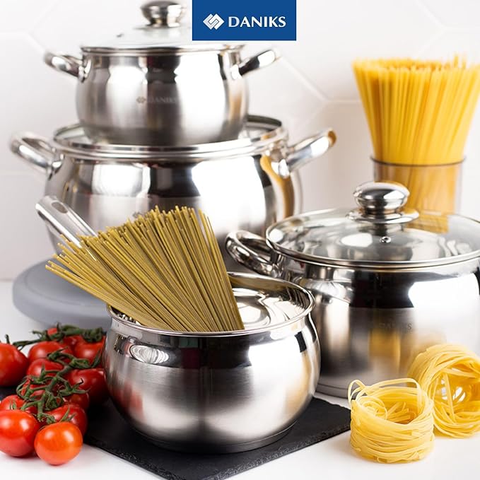Daniks Classic 3 Quart Stainless Steel Stock Pot