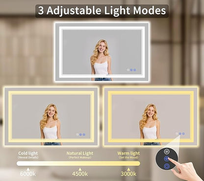 24"x48" LED Bathroom Mirror