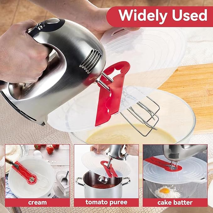 Silicone Mixing Bowl Splatter Guard, Modern Style, Dishwasher & Microwave Safe