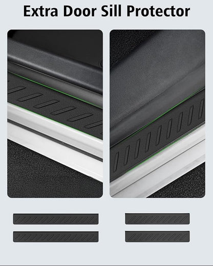 Floor Mats & Cargo Liner Custom Fit for Ford Mustang Mach E 2021-2025 2026 (NOT for Mustang) All Weather TPE Rubber 1st & 2nd Floor Liners Automotive Trunk Mat for Mach E 2025 Accessories, Black