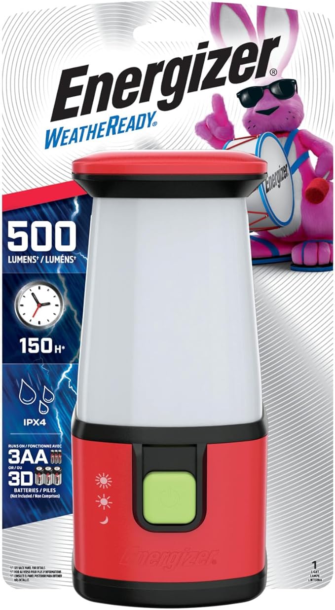 ENERGIZER LED Camping Lantern 360 PRO, IPX4 Water Resistant Tent Light, Ultra Bright Battery Powered Lanterns for Camping, Outdoors, Emergency Power Outage