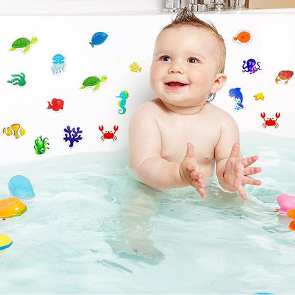 20 Pieces Sea Animals Thick Gel Clings Ocean Window Gel Clings Decals Stickers for Toddlers Kids Adults Home Airplane Classroom Nursery Sea Animals Party Supplies Decoration Removable and Reusable