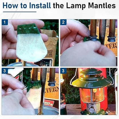 Upgrade Camping Lantern Accessories, Camping Lantern Mantles for Coleman Standard String Tie #21 Mantles(20 Total Mantles)