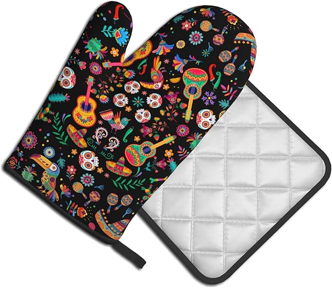 Mexican Oven Mitt Potholders Sets