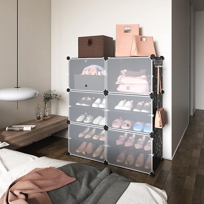 ROJASOP 6-Tier 24-Pair Expandable Shoe Rack Organizer