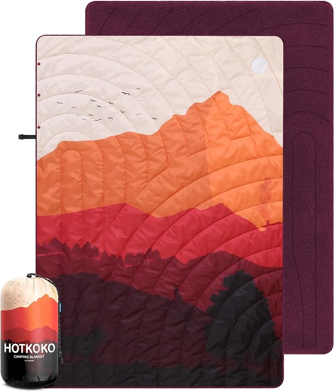 Waterproof Stadium Blanket, Soft Warm Fleece Camping Blanket Wearable Camp Blanket for Outdoor Camping, Picnic, Stadium, Sports, Beach, Car