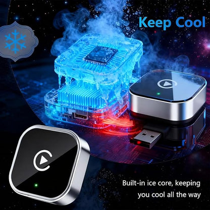 2 in 1 CarPlay Adapter for Toyota GR Supra 2020 2021 2022 2023 2024 2025 2026, CarPlay Wireless Adapter with Auto Reconnect Fast Pairing Bluetooth Connection Compact USB Dongle