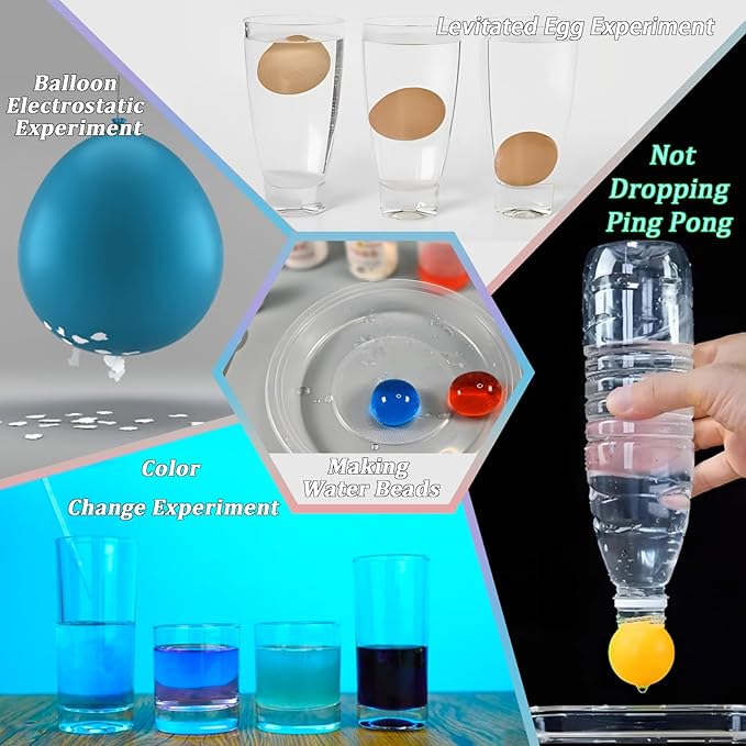 Science Kits for Kids 72+ Science Lab Experiments Erupting Volcano,Rainbow Rain,Artificial Snow Magic Chemistry Toy DIY Science Educational Learning Kit for Boys Girls
