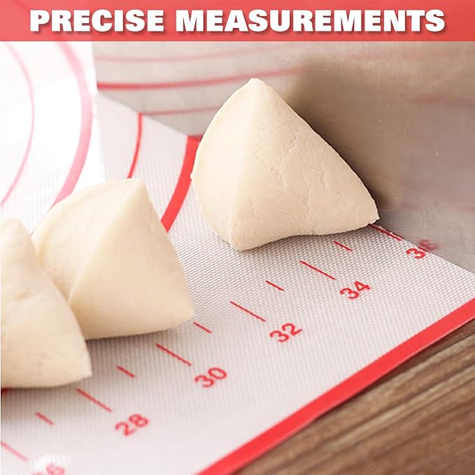 Silicone Pastry Mat Extra Thick Large Non Stick Baking Supplies Kitchen Counter