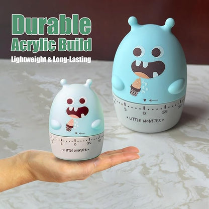 Quirky Creature Mechanical Kitchen Timer, Cute 60-Minute Manual Wind Up