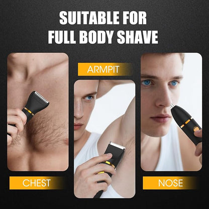 Qreeyx Manscape Body Trimmer for Men, 3 in 1 Men's Grooming Kit