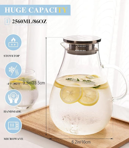 LUNA & MANTHA Glass Pitcher