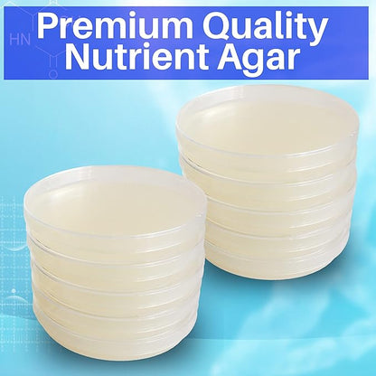 Nutrient Agar Powder 100 Grams - Evviva Sciences - Makes Over 150 to 200 Agar Petri Dishes - Easy to Use - Great Science Fair Projects - W/Experiment Ebook