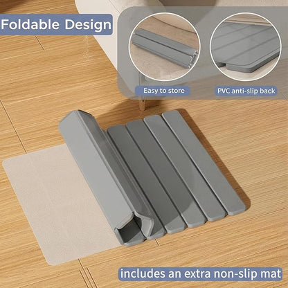 Foldable Stone Bath Mat, Quick Dry Stone Drying Mats