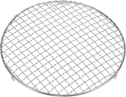 HARFINGTON Round Cooking Rack 10-inch 201 Stainless Steel Cross Wire Barbecue Grill Net with 20mm Legs for Cooking Baking Steaming BBQ