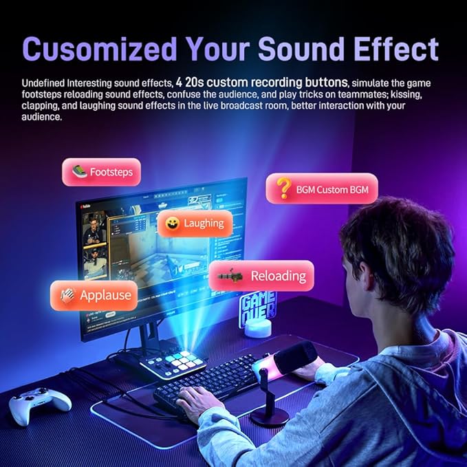 MAONO Gaming Audio Mixer, Audio Interface