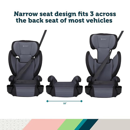 Safety 1st Grow and Go 2-in-1 Booster Car Seat with ComfortWings, Converts High-Back to Backless, 19" Wide, Slim Design, Lightweight, Foldable, Easy-Clean, Cup Holders, 40-100 lbs, Crushed Grape