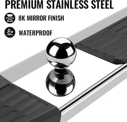 COMNOVA 6 inch Running Boards Compatible with 2004-2014 Ford F150 Crew Cab(4 Full-Size Doors), Stainless Steel Truck Side Step Nerf Bars for F150 Crew Cab.