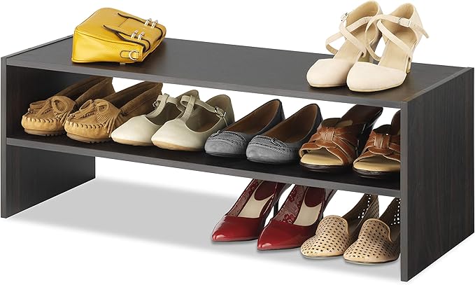 Whitmor Stackable 2-Tier Shoe Shelf, 31 inch