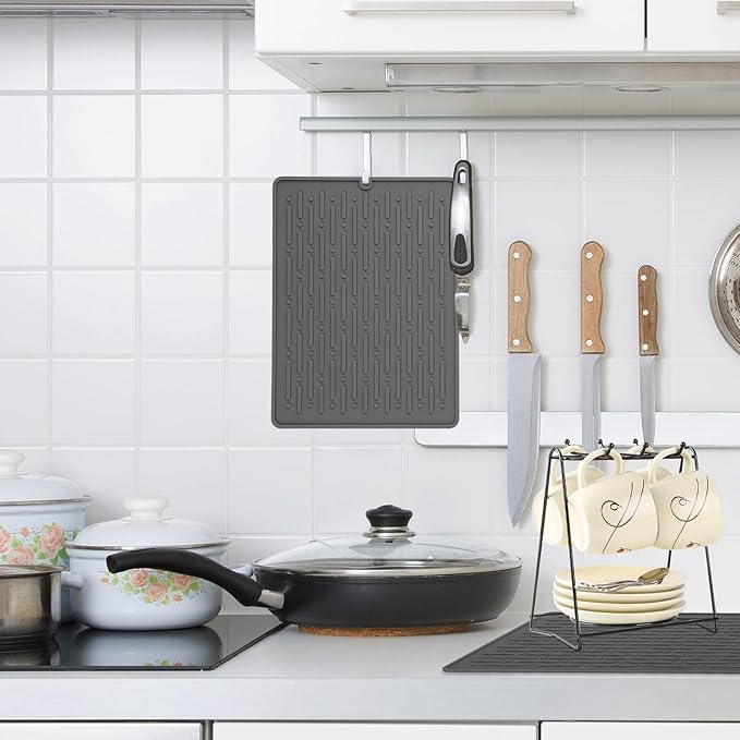 GeeRic Dish Drying Mats, Heat-resistant Silicone Mat