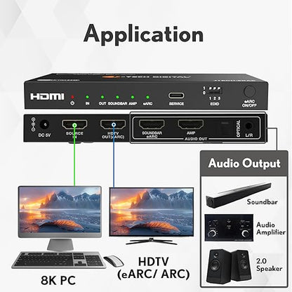 J-Tech Digital 8K HDMI Audio Extractor
