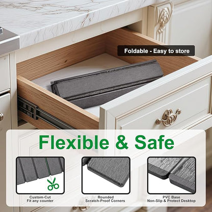 cuomaop Stone Drying Mat for Kitchen Counter Large, Foldable Quick Dry