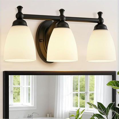 EJIAXIN Vanity Lights for Bathroom, 3-Light Modern Vanity Light Over Mirror