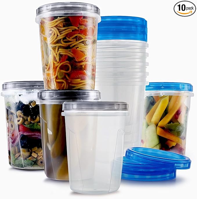 Tafura 10 Pack Leakproof Freezer Containers
