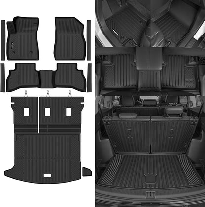 Floor Mats for Buick Encore GX 2020-2026(Only Fit AWD), Trunk Mat with Backrest Mat & Door Sill Guard All Weather TPE Protector for Buick Encore GX Accessories