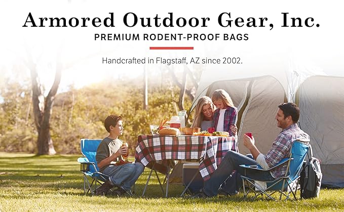 The Ultralight Camping Bundle- Rodent Proof Dry Bag for Backpacking - Bear Bag Food Storage for Camping with Coghlans Odor Proof & Waterproof Bag, Survival Utility Rope and Carabiner (Large)
