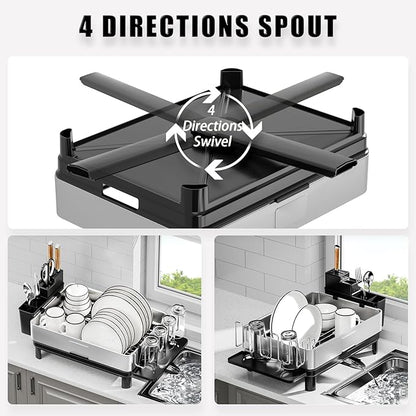 Ewaiira Dish Drying Rack, 304 Stainless Steel Dish Racks
