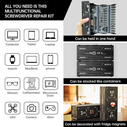 JAKEMY 180 in 1 Precision Screwdriver Set, Computer Screwdriver Kit,