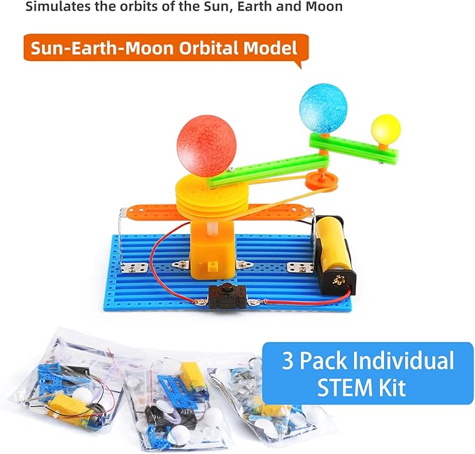 Solar System Model STEM Kits, Bulk Craft Science Kits for Kids Age 8-12, STEM Toy for Ages 8-13 8-10, Science Experiment Building Projects 6-8 12-14, Engineering Toys Gifts for Boys Girls 6 7 8 10 12