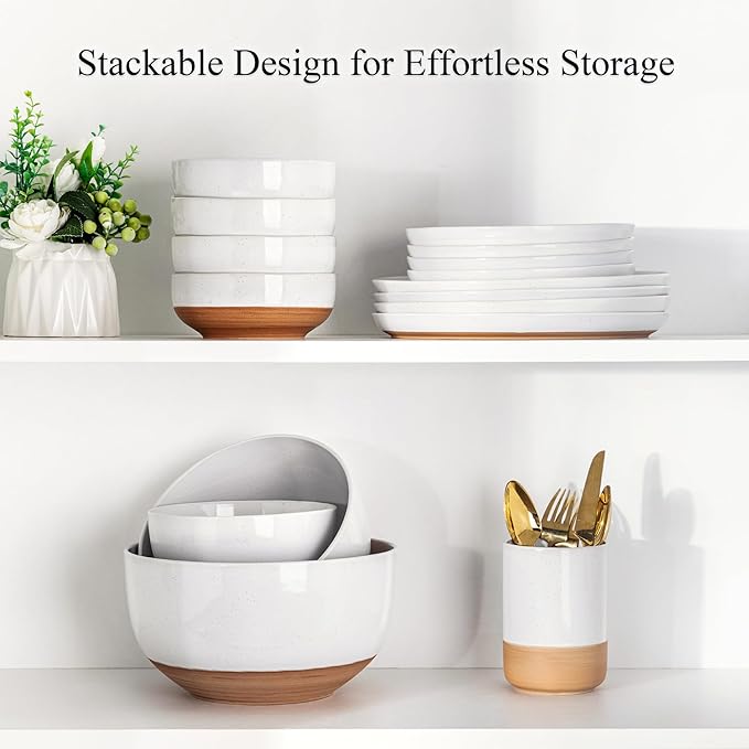 AmorArc Ceramic Mixing Bowls|Nesting Bowls Set of 3