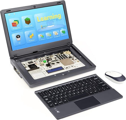 ELECROW CrowPi 2 All-in-one Kit with RPi 5 4GB Board & 11.6 Inch IPS Screen, Compatible for Raspberry Pi 4/5 Laptop, Learning Programming Sensor Kit for Professional Kids Adult (Advanced Kit)