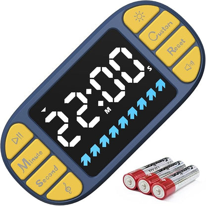 DOOMAY Digital Kitchen Visual Timer: 3.6'' Large LED Display, 3 Brightness