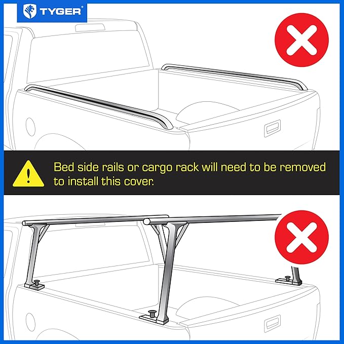 Tyger Auto T1X Soft Roll-Up in Fabric Truck Bed Tonneau Cover Compatible with 2015-2026 Ford F-150 | 6.5' (79") Bed | TG-BC1F9030X