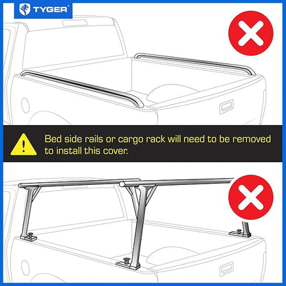 Tyger Auto T1X Soft Roll-Up in Fabric Truck Bed Tonneau Cover Compatible with 2015-2026 Ford F-150 | 6.5' (79") Bed | TG-BC1F9030X
