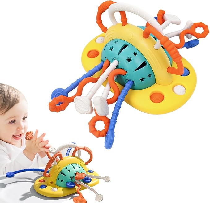 Baby Toys Silicone Suction Cup Toy for High Chair Toddler Sensory Toys for 6-12 Months Baby Montessori Toy for 1 Year