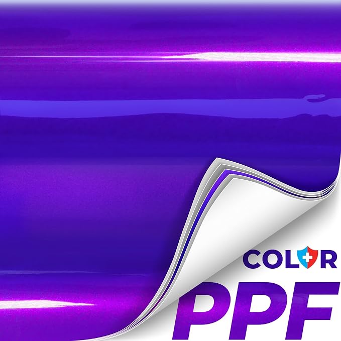 ColorFusion PPF by VViViD, Gloss Flip Purple Blast Dry Apply PPF Vinyl Car Wrap Roll 20ft x 5ft