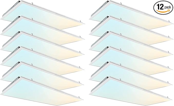 2x4 FT LED Light Flat Panel, 5 CCT 3K | 3.5k | 4K | 5K | 6.5K, Dimmable